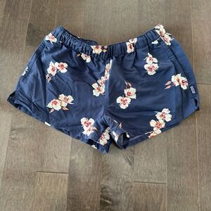 Patagonia Womens Barely Baggie 2.5" Shorts Mariposa Lily Active Adventure Navy M
